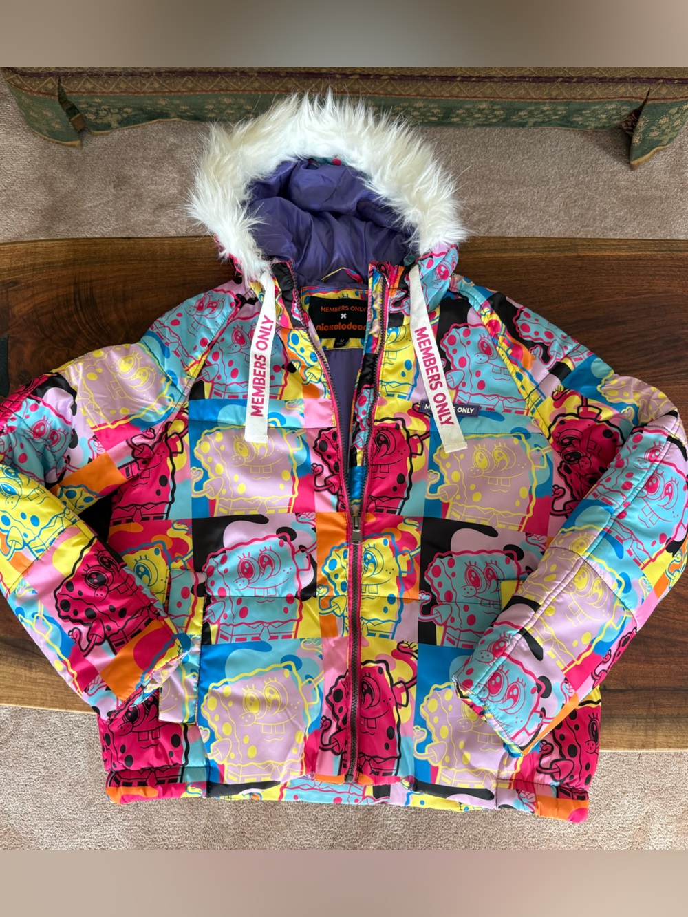 Members Only x Nickelodeon SpongeBob puffer